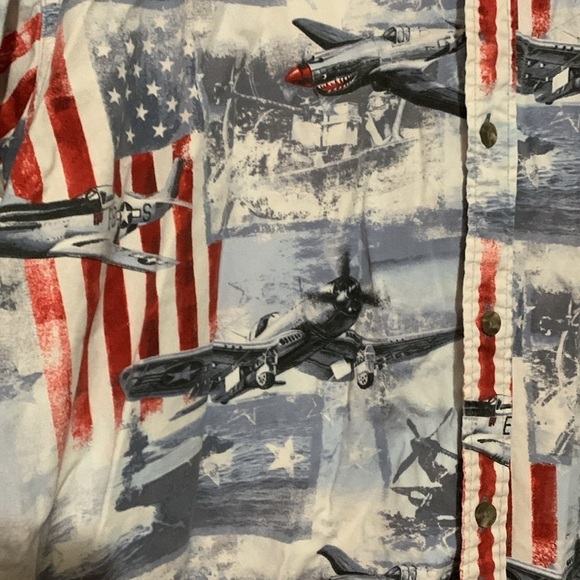 Redhead American flag military button down men’s shirt size 2xl - Picture 3 of 7